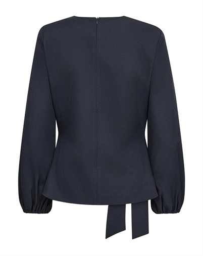 Co'Couture - LunaCC Tie Blouse - Navy
